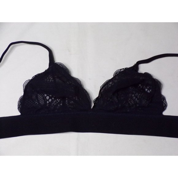 🆕 LIVELY Lace Longline Wireless Triangle Bralette Bra Black Small - Picture 10 of 11